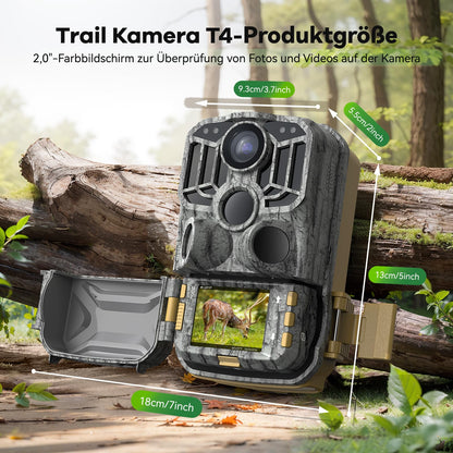 DEATTI Wildkamera 4K 48MP HD WLAN mit App Steuerung