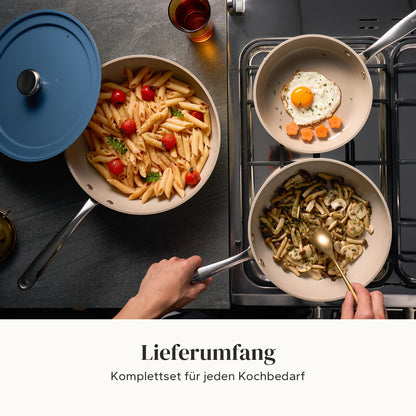 Redchef Keramik Pfannenset Induktion 20/24/28cm - Blau