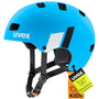 uvex Kid 3 cc Fahrradhelm für Kinder, Blue-White matt, 51–55 cm mit Belüftungsöffnungen
