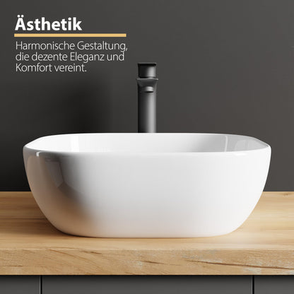 Planetmöbel Waschtischarmatur Einhebelmischer - Schwarz Matt 17 cm