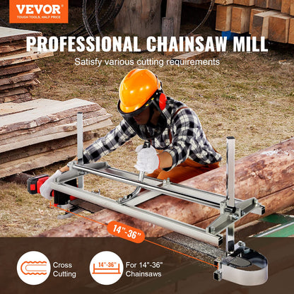 VEVOR Kettensägenmühle Tragbares Sägewerk aus Stahl 355–914 mm