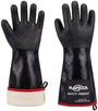 RAPICCA Grillhandschuhe hitzebeständig bis 500 °C, Neopren, XL mit 35,6 cm langer Stulpe und strukturierter Handfläche