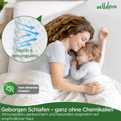 Welldora Milbenbezug Matratze 140x200x28 cm – Allergiker Encasing