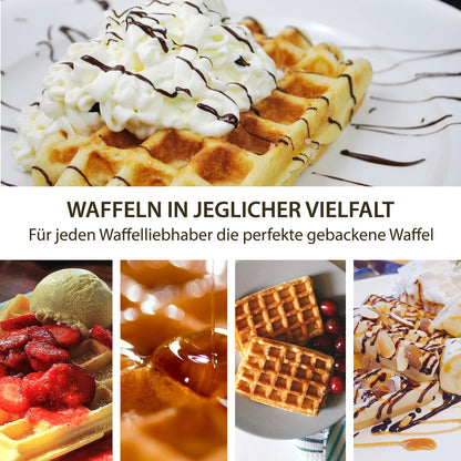 Syntrox Germany XLC Keramik Waffeleisen - 4 Belgische Waffeln