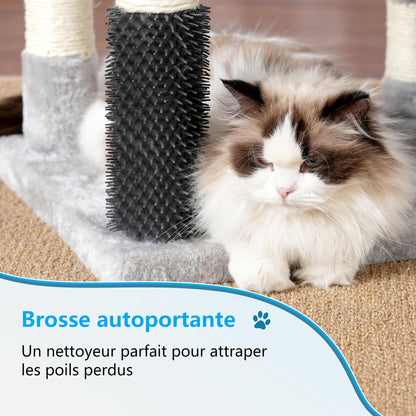 Hey-brother Kratzbaum XXL Kletterbaum - 188 cm Hellgrau MPJ035-MW