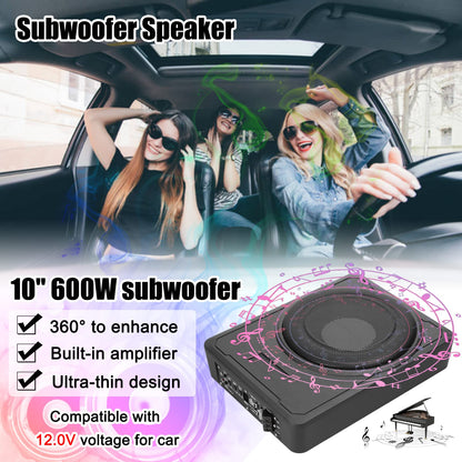 Mulcort 10 Zoll 600W Auto Subwoofer Untersitz - Aktiv Bass