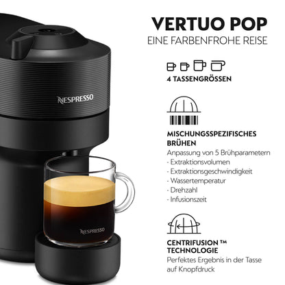 Nespresso Vertuo Pop ENV90.B Kaffeekapselmaschine, schwarz