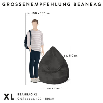 MAGMA Sitzsack Fluffy XL türkis - 220 Liter