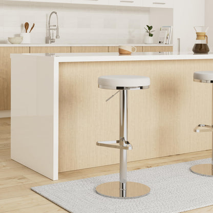 FineBuy Barhocker Edelstahl, höhenverstellbar 57-82 cm, drehbar