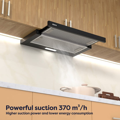 CIARRA CBCB6906D Flachschirmhaube 60cm - Abluft/Umluft Schwarz