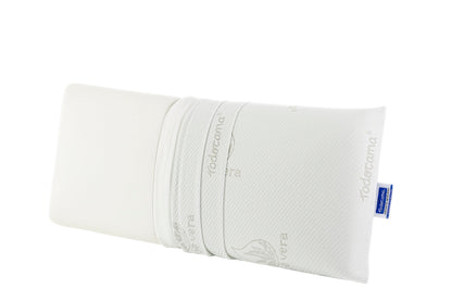 Todocama Memory-Kissen Aloe Vera, 70 cm, Weiss, 2er-Set