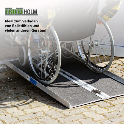 TRUTZHOLM Rollstuhlrampe Klappbare Alu Rampe - 122 cm