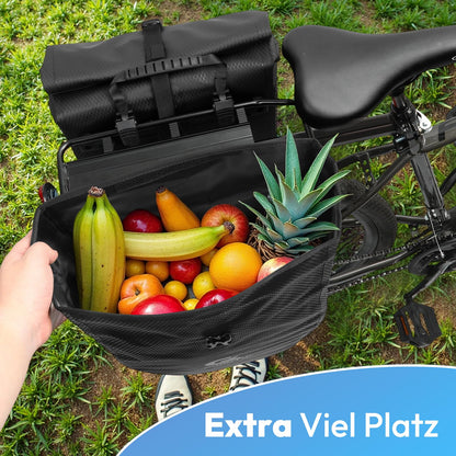 GUOOTU Gepäckträgertasche 2er Set, wasserdicht, 2 x 20 L, Schwarz