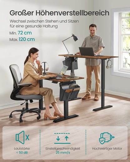 SONGMICS Elektrisch höhenverstellbarer Schreibtisch - LSD015X01