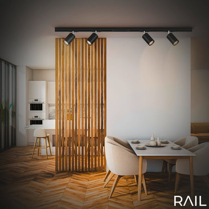 BRILONER Schienensystem Rail Starterset – 4 Spots 1.5m Schwarz