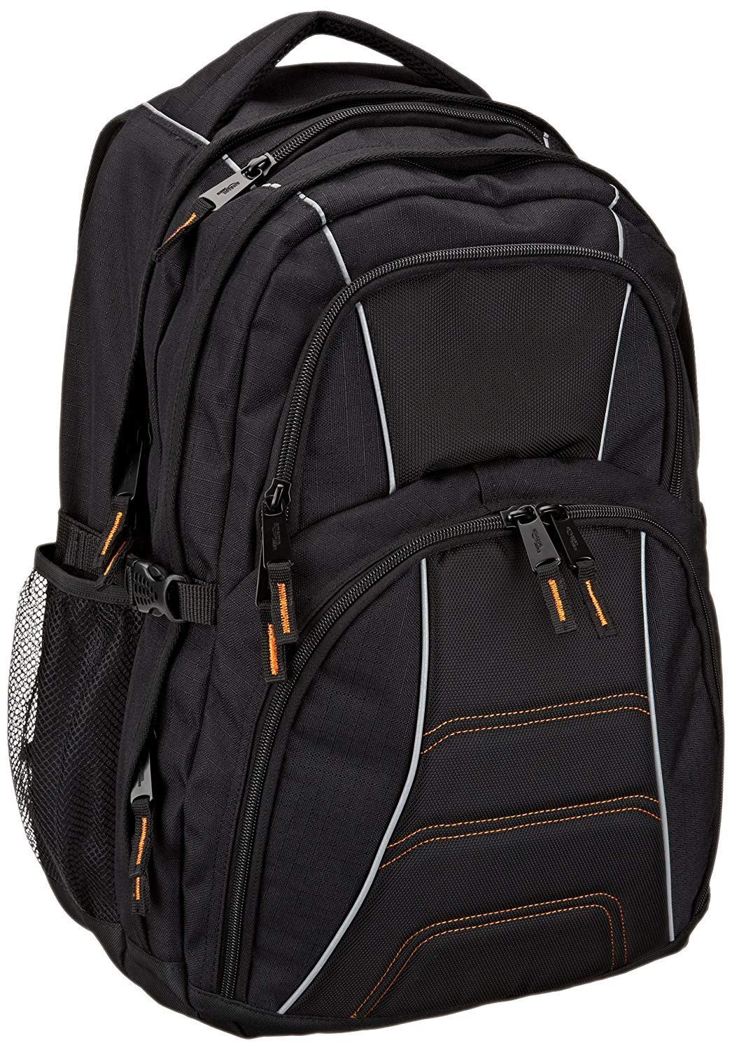 Amazon Basics Laptop-Rucksack für 17-Zoll Laptops - Schwarz. Schwarzer Rucksack für Schutz und Transport von Laptops bis 17 Zoll.
