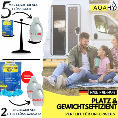 AQAHY Chemie WC Tabs blue extra stark für Campingtoilette