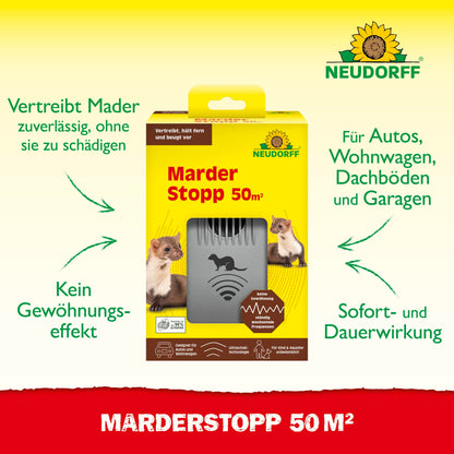 Neudorff MarderStopp Marderabwehr 50m² batteriebetrieben
