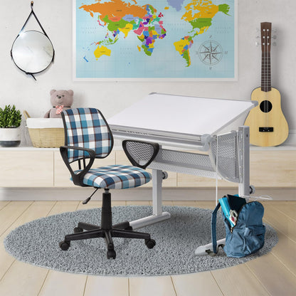hjh OFFICE 705100 Kinderschreibtisch neigbar höhenverstellbar weiss/silber