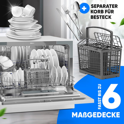Bomann TSG 7405 Mini Geschirrspüler Tischgerät – Weiss