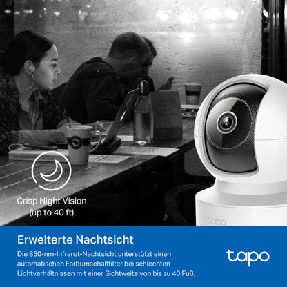 Tapo C232 Überwachungskamera 3K 5MP mit WLAN, Ethernet und Nachtsicht