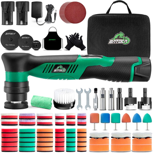 BATOCA S5 Mini Akku Poliermaschine Set - Rotations & Exzenter. Kompakter Akkupolierer poliert Lackflächen rotierend oder exzentrisch präzise.