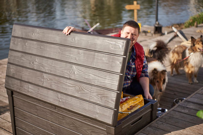Keter Brightwood Garten Kissenbox – Braun 455L Wetterfest