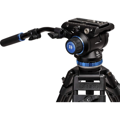 Benro A673TM Dual Stage Video Stativ S8PRO Kopf – 75mm Schüssel, Schwarz