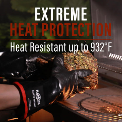 RAPICCA Grillhandschuhe hitzebeständig bis 500 °C, Neopren, XL