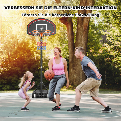 YOLEO Kinder Basketballständer Outdoor - Höhenverstellbar mit Rollen
