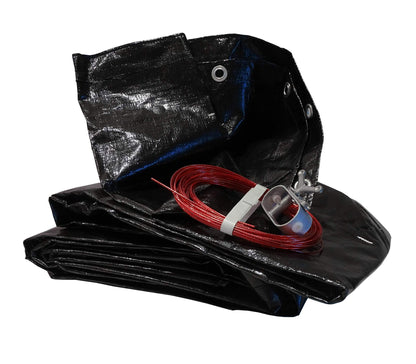 QUICK STAR Solar Poolabdeckung Rund Ø 610cm - Schwarz 200g/m²