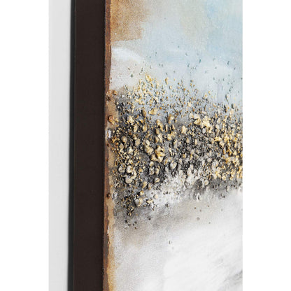 Kare Design Acrylbild Abstract Horizon Grau/Gold 120x90cm