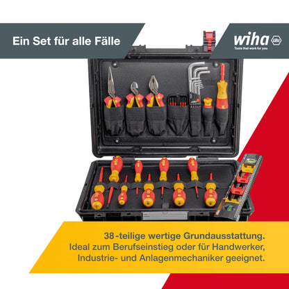 Wiha Lehrlingskoffer Elektroinstallation 38-tlg. VDE (45257)