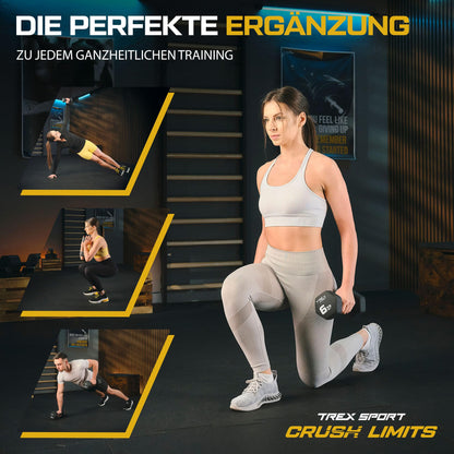 TREX SPORT Neopren Kurzhanteln Set 2 x 7 kg für Damen und Herren