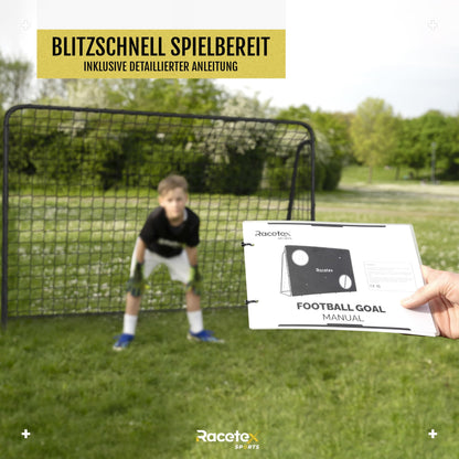 Racetex Fussballtor für Kinder mit Torwand und Erdanker, Galaxy
