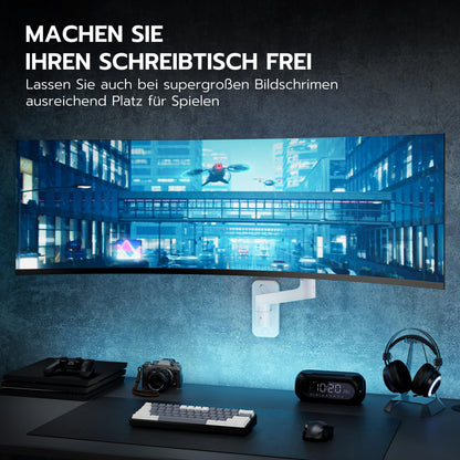 ARES WING Wandhalterung für PC/TV Monitor 17-49 Zoll, 20kg – Weiss