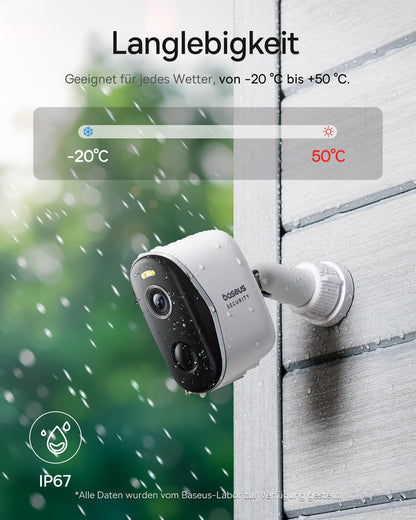 Baseus Security N1 Überwachungskamera Aussen Kabellos 3-Cam Kit 2K