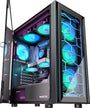MUSETEX G07 Gaming PC Gehäuse ATX - Schwarz, 6 ARGB Lüfter