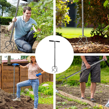 Walensee Gartenkralle Twist Tiller, Kultivator mit 4 Zinken
