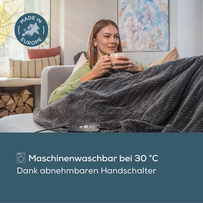 Beurer HD 65 Heizdecke, 3 Temperaturstufen, Abschaltautomatik, grau