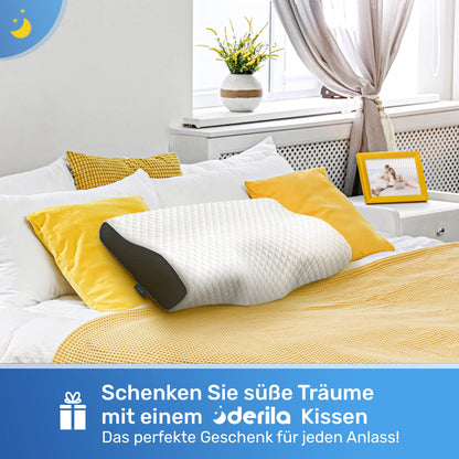 Derila Nackenkissen aus Memory Foam, Seitenschläferkissen Standard