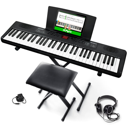 Alesis Melody 61 Digitalpiano – 61 Tasten Anfänger-Komplett-Set