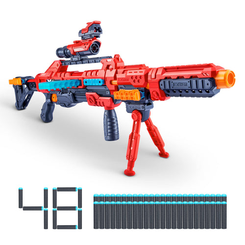 X-Shot Excel Regenerator Schaumstoffdart-Blaster, 48 Darts in Weiss-Blau