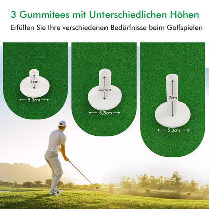 COSTWAY Golf Abschlagmatte 150x100cm inkl. Tees – Indoor/Outdoor