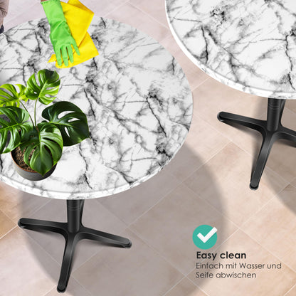 KESSER 2in1 Klapp-Stehtisch höhenverstellbar – Husse Marmor
