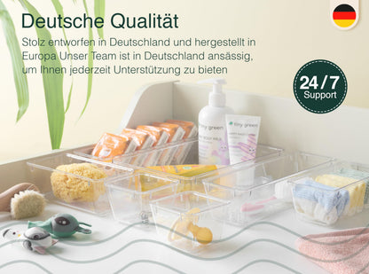 uandu Schubladen-Organizer 50er-Set, 4 Grössen für Bad, Küche und Büro