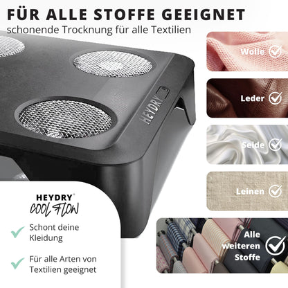 HEYDRY® Wäschetrockner Alternative für Wäscheständer – Schwarz