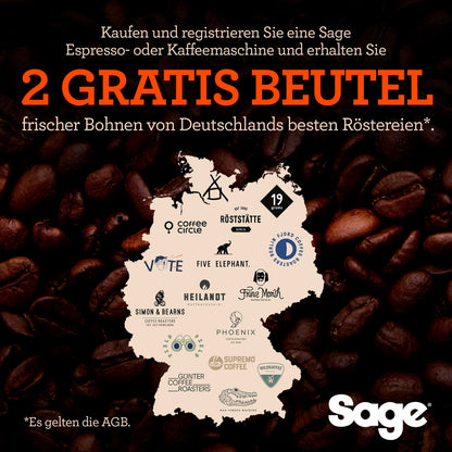Sage The Barista Express Siebträgermaschine mit Mahlwerk - Schwarzer Trüffel