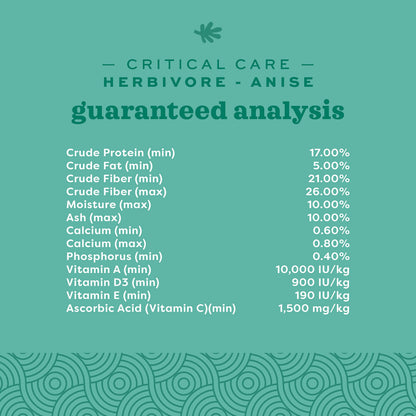 Oxbow Critical Care Herbivore Aufbaufutter, Anis, 454 g