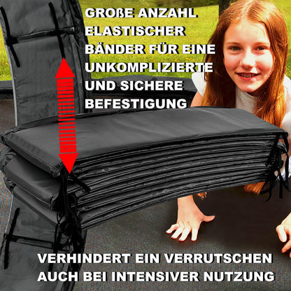 Baunsal Trampolin Randabdeckung Ø 305 cm, 20 mm stark, schwarz